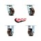 Service Caster 4 Inch Polyurethane Caster Set with Roller Bearing 2 Swivel 2 Rigid SCC SCC-30CS420-PPUR-2-R420-2 - alternate 7